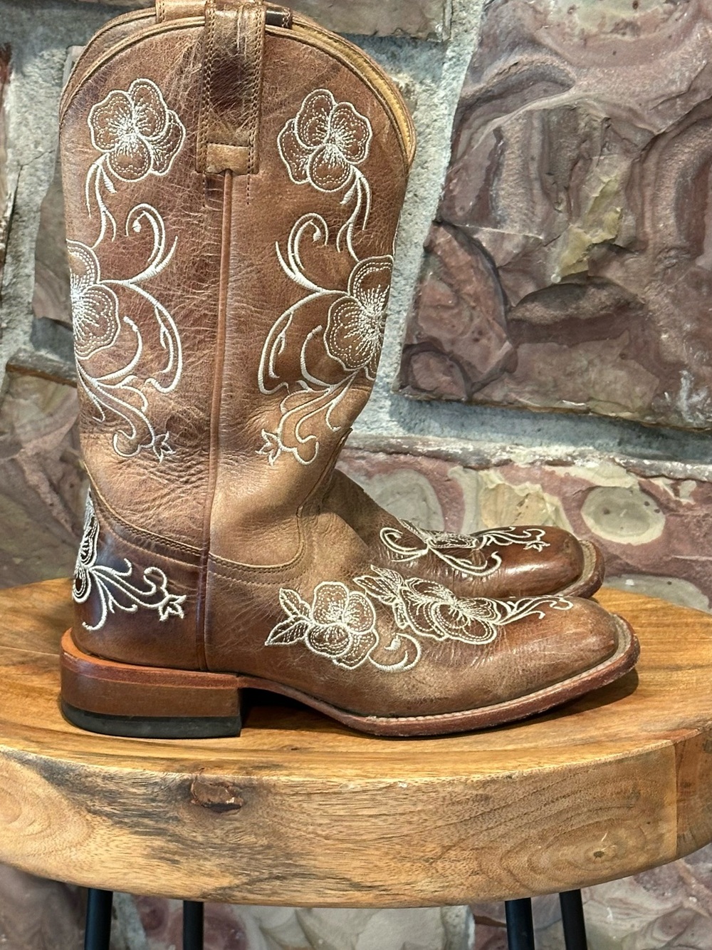 Shyanne Tan Brown Western Boot Interior Label Detail - Picture 10 of 15
